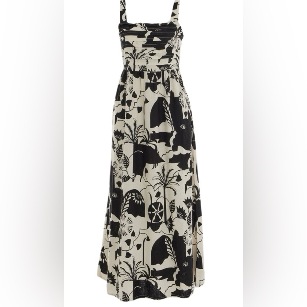 Nicole Miller EUC black and white midi sundress size 10